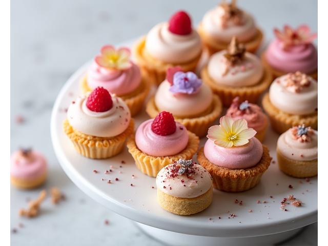Assortiment de pâtisseries fines élégamment présentées